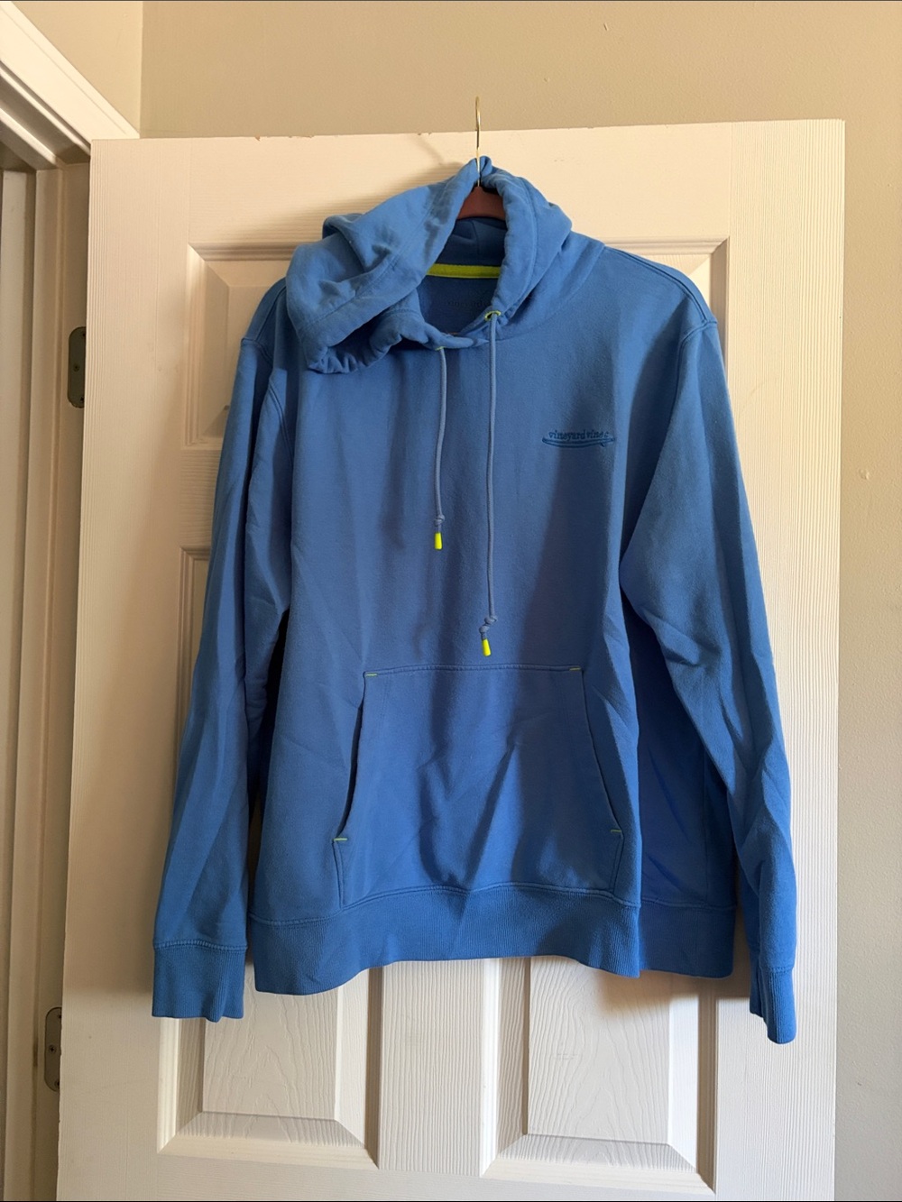 Vineyard Vines Blue Hoodie with Neon Accents